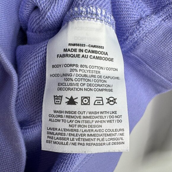 Nike Youth Size Large Purple Hoodie With Red Logo Print & Front Kangaroo Pocket - Picture 10 of 11